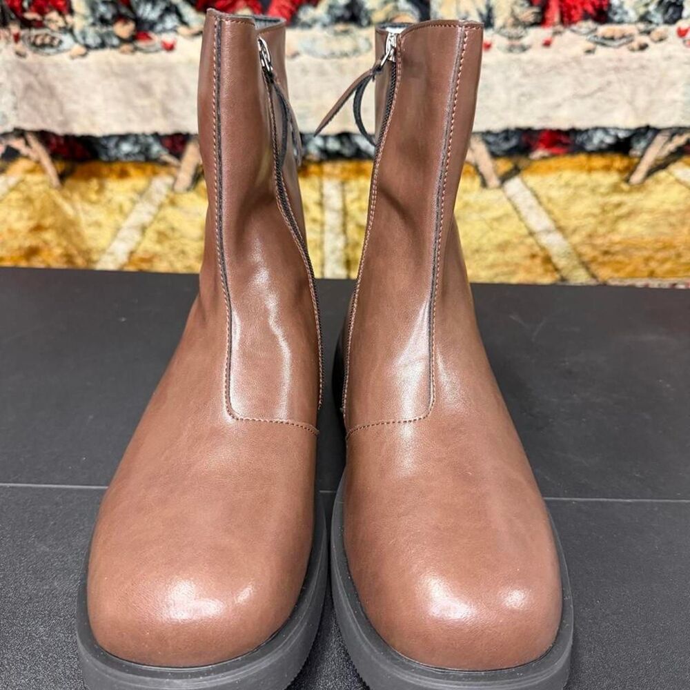 Unbranded Men's Brown and Tan Boots